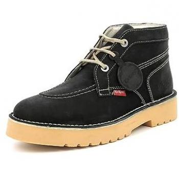 Kickers Unisex Daltrey Chuck Ankle Boots - Black, Size 7 UK