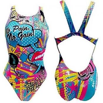 Turbo Traje de Baño Bikini Crazy Comic Azul Claro XXXX-Large