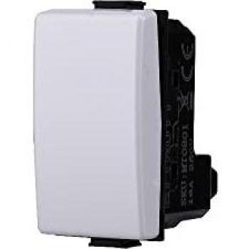 Pulsador Unipolar 1P 16A 250V Blanco Compatible con BTicino Matix Serie Solar