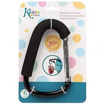 Kiokids 1829 - Mosquetón para carrito, unisex, color negro