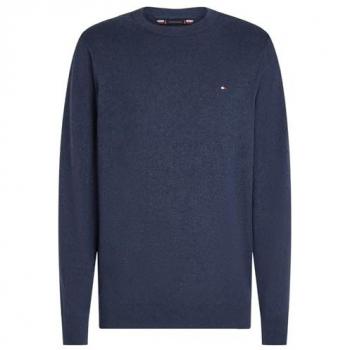 Tommy Hilfiger Men's Blue Pima Cotton Cashmere Pullover Sweater Size S