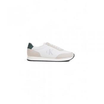 Zapatillas Calvin Klein Retro Runner Iconic blancas y negras para hombre, talla 43