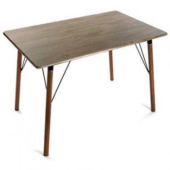 Versa 20880055 Mesa de Comedor Lansing, Madera y Metal, marrón, 75 x 70 x 110 cm