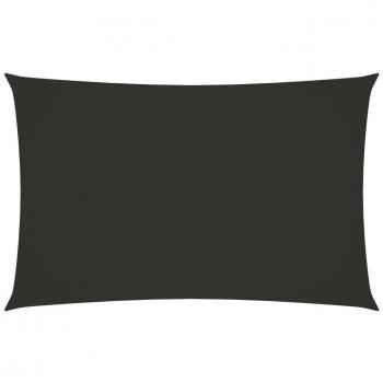 Toldo de vela rectangular en tela oxford gris antracita de 2x5 m