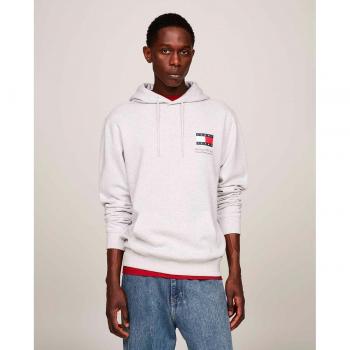 Tommy Jeans Essential Flag Grey Regular Fit Hoodie for Men