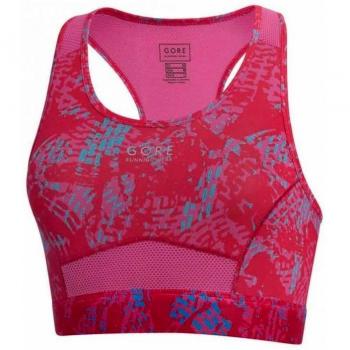 Gore Running Wear Essential Print - Camiseta manga larga para mujer, color rosa, talla L
