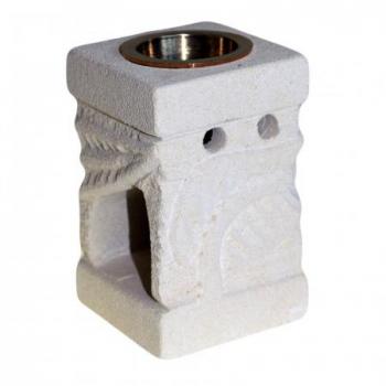 Quemador de Piedra Hoja Tallada - Hermosa Pieza Central