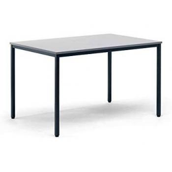 Mesa Multiusos Eurokraft Basic 720x1200 mm, Superficie Gris Claro, Estructura Gris Basalto