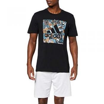 adidas Doodle Bos Camiseta de Manga Corta, Hombre, Black, L