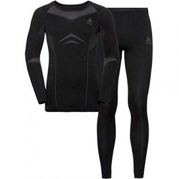 Odlo Performance Evolution St - Conjunto térmico para Hombre, Hombre, 196042, Negro - Gris Grafito, Small