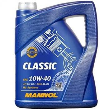Aceite de motor Mannol Classic 10W-40 5L - MN7501-5, semisintético, compatible con VW 502.00 y 505.00