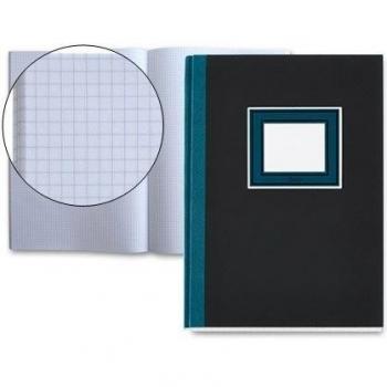 Miquelrius Basicos Mr 3131 - Cuaderno Cosido A5 de Cartón Duro, 80 Hojas, 5 mm, Gris Marengo y Azul
