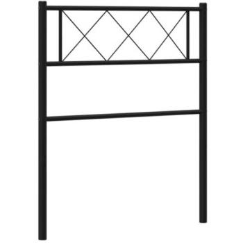 vidaXL Metal Headboard Black 100 cm