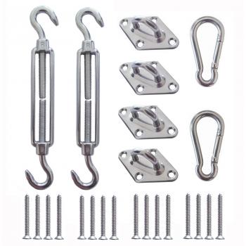 AXT SHADE Toldo Kit de Montaje para Toldo, 316 Acero Inoxidable Kit para Rectángulo Vela de Sombra
