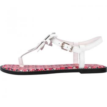 Sandalias de Mujer Tommy Hilfiger Modelo TH Geo Print Flat Sandal Color Blanco y Blecru