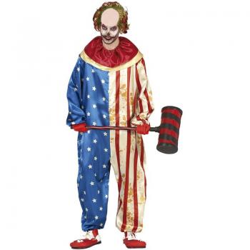 Disfraz de Payaso Patriota Siniestro para hombre