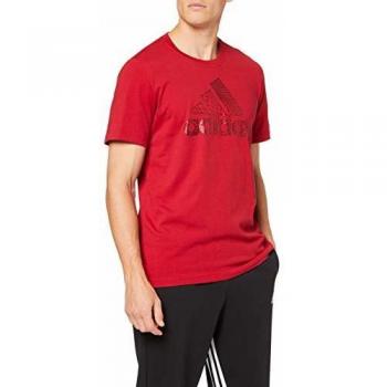 adidas Mh Bos Foil tee Camiseta de Manga Corta, Hombre, Active Maroon, M