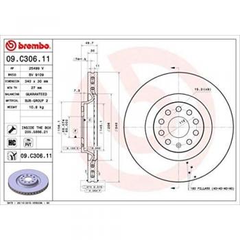 BREMBO 09.C306.11 Discos de freno,