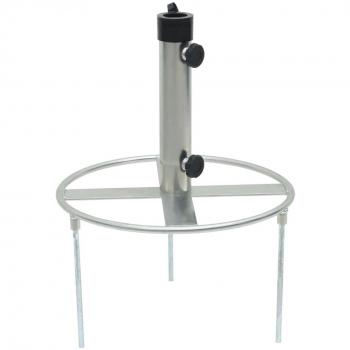 vidaXL Parasol Base with Ground Spikes for Ø38/48 mm Silver Steel