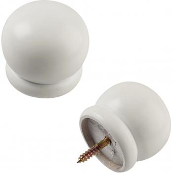 Set-2 terminales blanco redondo 28 mm 28 mm blanco