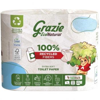Papel higiénico maxi de 3 capas - 4 unidades - Grazie Natural