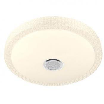 Plafón 48W Zaid RGB con temperatura de color 3000-4000-6500K, blanco/translúcido, Bluetooth, dimensiones 7x38x38 cm, control remoto, regulador de intensidad, memoria