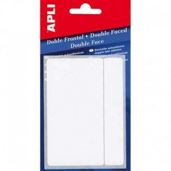 APLI 2559-Etiquetas doble frontal blancas 53,0 x 82,0 mm