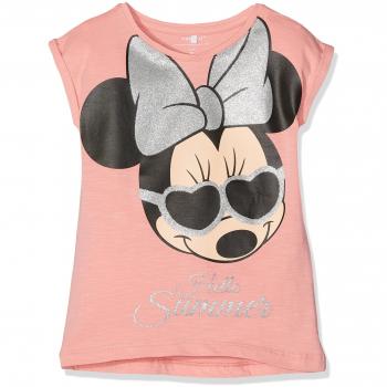 NAME IT Nitminnie Rai Ss Top Mz Wdi, Camiseta para Niñas, Rosa
