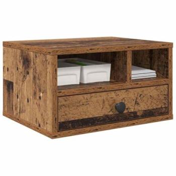 Soporte para Impresora con Cajón Madera Vieja 40 x 32 x 24 cm