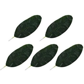 vidaXL Hojas artificiales de platanero 5 unidades verde 50 cm