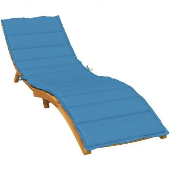 Cojín para tumbona tela 200x50x4 cm Color Antracita melange, Gris claro melange, Gris oscuro melange y Azul melange - Cojín Decorativo de Asiento para muebles de salón