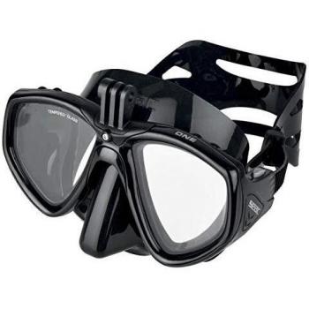 SEAC One Pro Máscara Soporte de cámara GoPro para Buceo y Snorkel, Adultos Unisex, Negro, Estándar