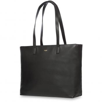 Knomo Maddox  - Leather Zip Tote 15, color negro