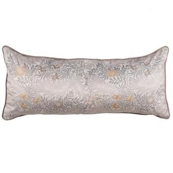 Cojín decorativo beige con flores, 90 x 40 cm, lavable, diseño moderno