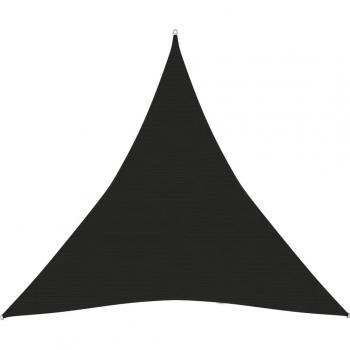 Toldo de vela negro HDPE 160 g/m² 5x5x5 m