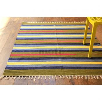 Mote 120 x 180 cm/4 'x6' hecho a mano multicolor de rayas alfombra de área, estilo: 2378