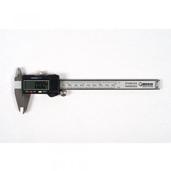 MEDID MD/2019 Calibre Digital, Pie de rey digital electronico con Pantalla LCD y cuerpo Acero Inoxidable, Herramienta de medicion con capacidad de 150 mm, precision 0,01mm