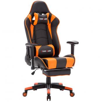 Storm Racer ergonómico Gaming Chair Silla de Respaldo Alto Silla de Oficina con reposapiés Ajuste reposacabezas y Apoyo Lumbar Silla de Racing