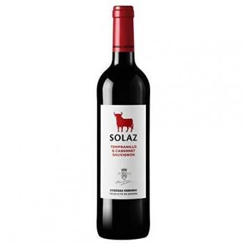 Vino Tinto D.O. Tierra De Castilla Solaz tinto variedad uva Tempranillo y Cabernet Sauvignon 75 cl