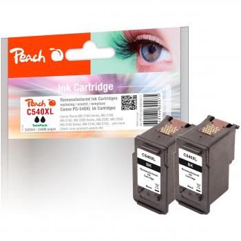 Cartucho de tinta negro Peach Twin Pack compatible con Canon PG-540XLBK*2, 5222B005