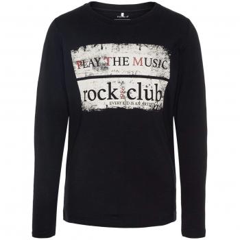 NAME IT Camiseta Manga Larga NIÑO Orlando - 158-164, Negro