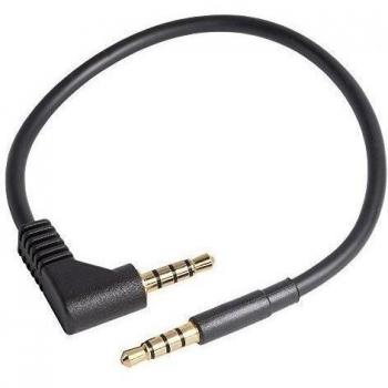 Cable de audio de 30 cm corto con clavija jack de 3,5 mm y conector jack acodado de 90° y recto, compatible con funda/bumper, 0,3 m