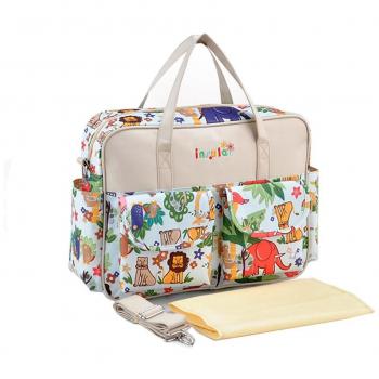 Moda Diseñador Floral Impermeable Mochila Pañal de Bebé Bolso Cambiador Totalizador de Momia Bolsas de Hombro