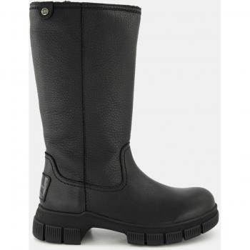 Panama Jack - Bota plana de caña alta para mujer en color negro