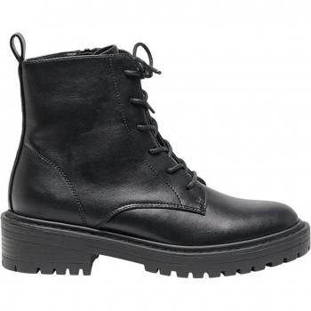 Botines Bold 17 Negro de Only - Botas de mujer con cordones y suela track