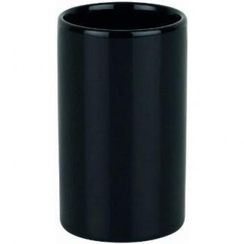 Spirella Tube Portacepillos de Dientes, Gres, Negro, Ø7 X 11.5 Cm