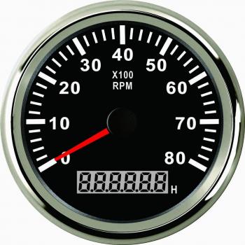ELING Tacómetro universal RPM REV Contador RPM con cronómetro 8000RPM 85mm 9-32V con luz de fondo