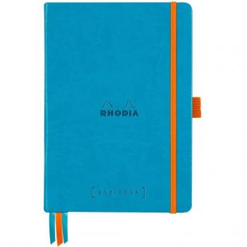 Cuaderno Goalbook rígido A5 - Rhodia 118777C - Dot (puntado) - Azul turquesa