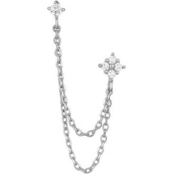 Piercing múltiple Earcandy Sri Lanka elaborado en Plata 925 y baño de rodio