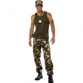 Disfraz de Soldado de Camuflaje para Hombre - Talla L